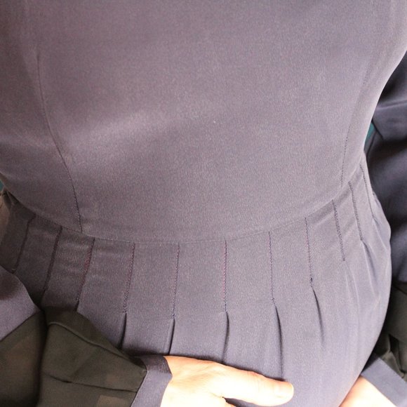 Indigo Silk Dress - Picture 12 of 16